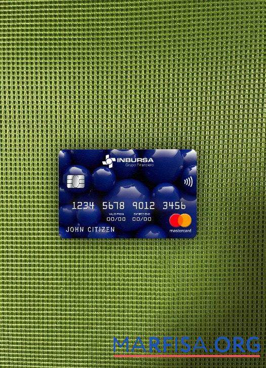 Мексика Inbursa Банковский mastercard фотообраз Лицевая сторона шаблон