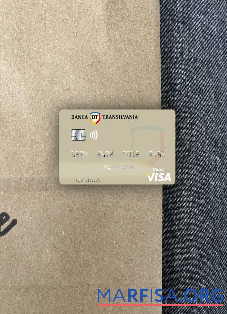 Молдова Banca Transilvania Виза Дебет Карта фотообраз Лицевая сторона предпросмотр