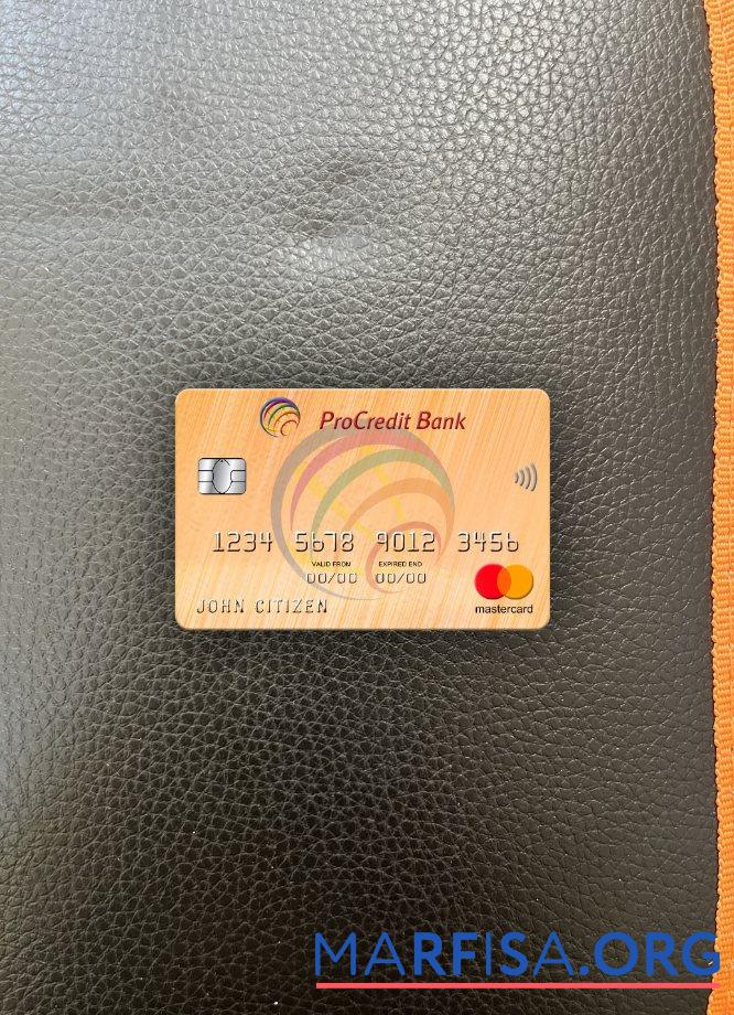 Молдова ProCredit Банковский mastercard 2 фотообраз Лицевая сторона образец