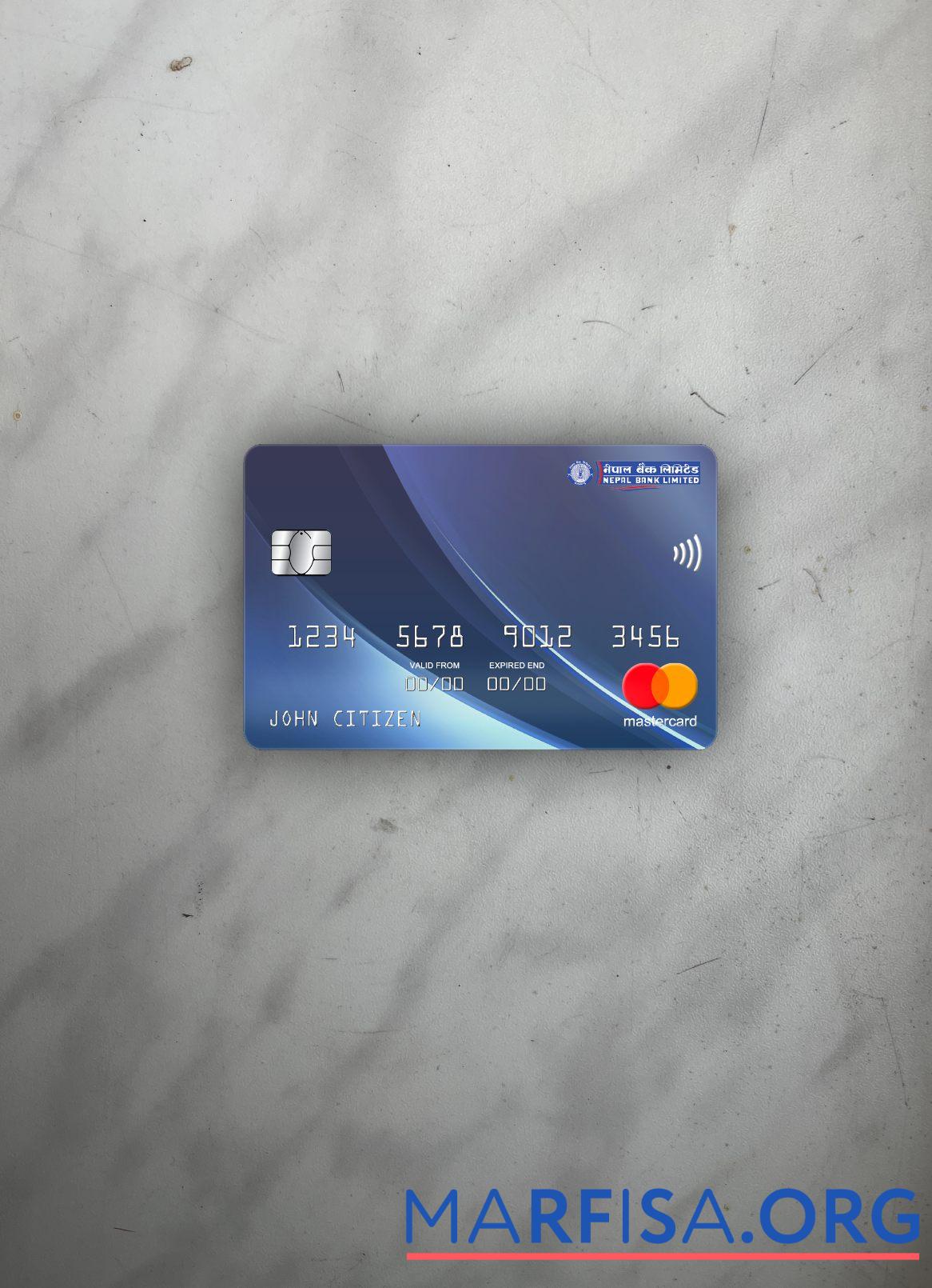 Непал Банковский Непал mastercard фотообраз Лицевая сторона предпросмотр