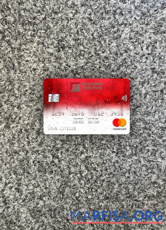 Нидерланды Amsterdam Trade Банковский mastercard фотообраз Лицевая сторона образец