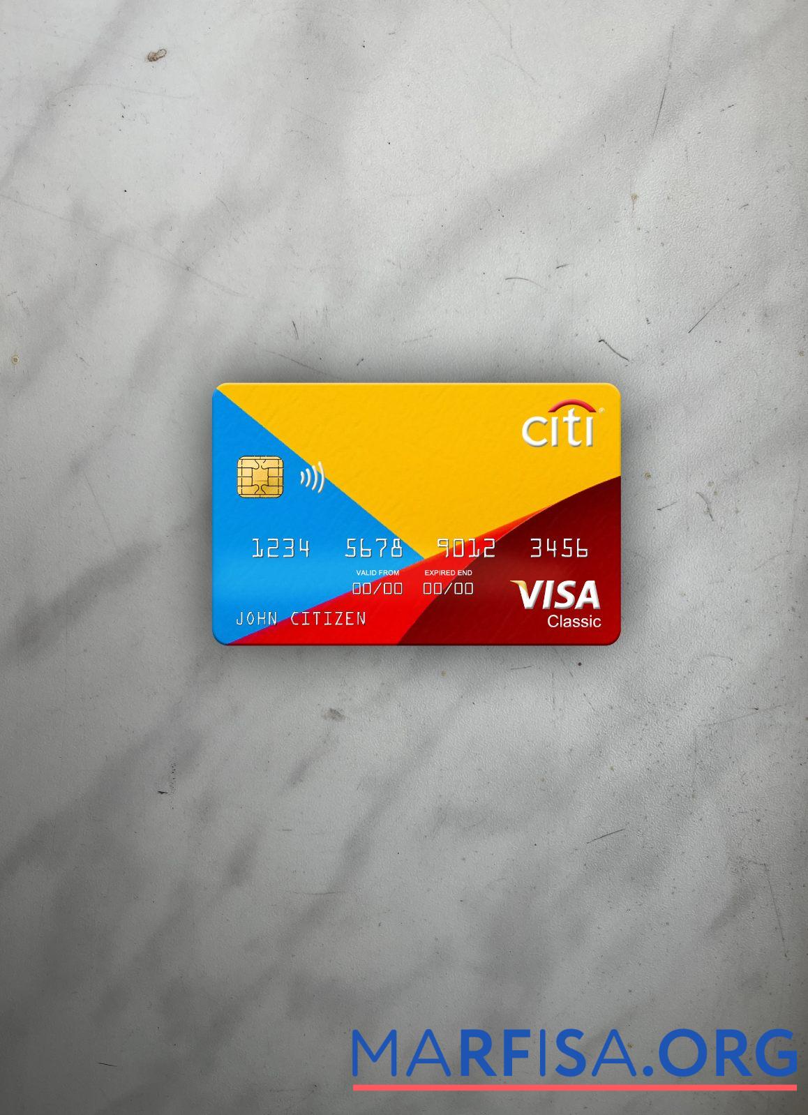 Нидерланды Citibank Виза classic Карта фотообраз Лицевая сторона предпросмотр