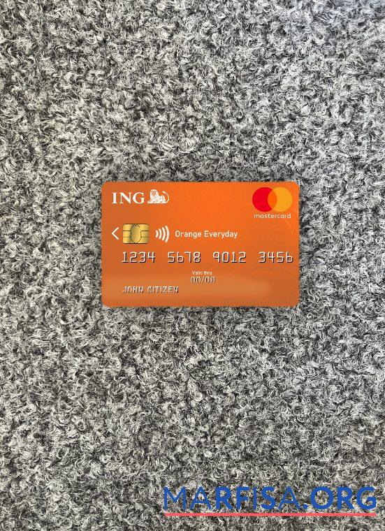 Нидерланды ING Orange MasterCard фотообраз Лицевая сторона дизайн