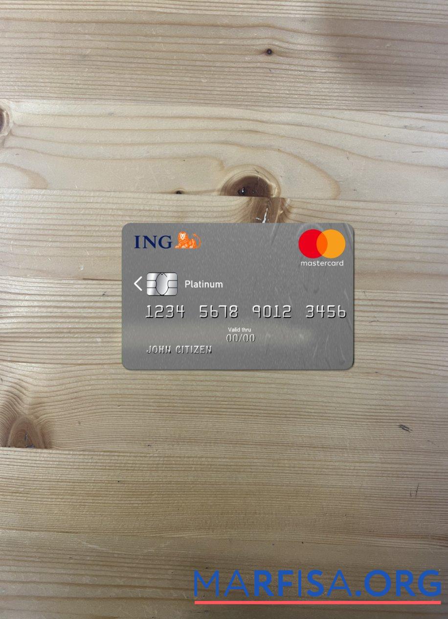 Нидерланды ING Банковский mastercard platinum фотообраз Лицевая сторона образец