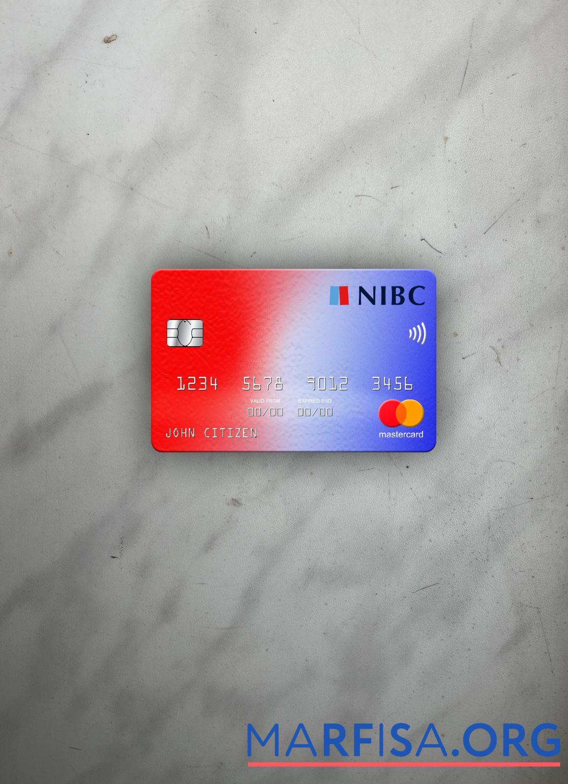 Нидерланды NIBC Банковский mastercard фотообраз Лицевая сторона образец