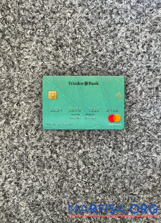 Нидерланды Triodos Банковский mastercard фотообраз Лицевая сторона макет