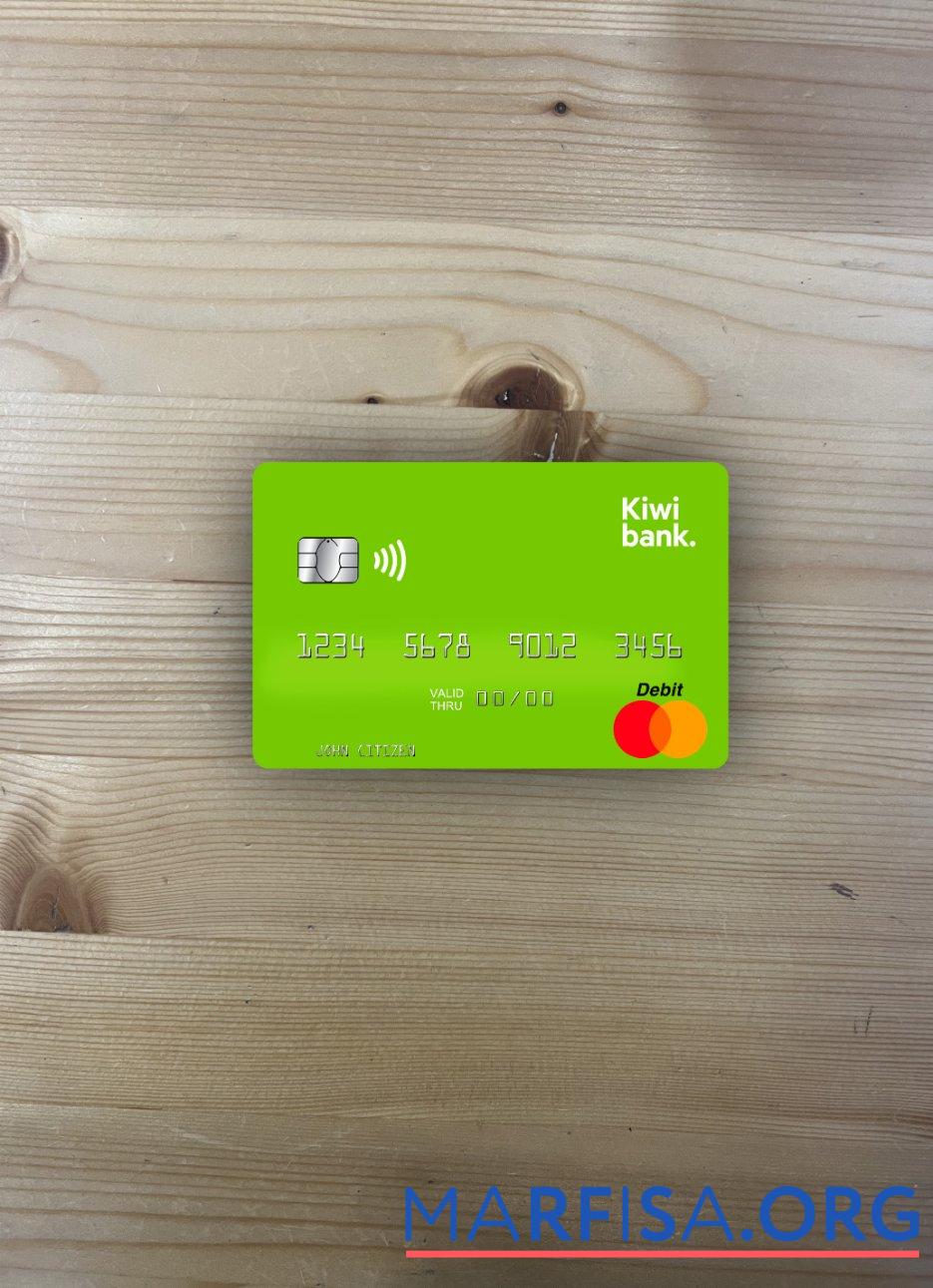 Новая Зеландия Kiwibank mastercard фотообраз Лицевая сторона образец