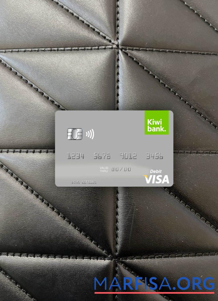 Новая Зеландия Kiwibank Виза Дебет Карта фотообраз Лицевая сторона макет