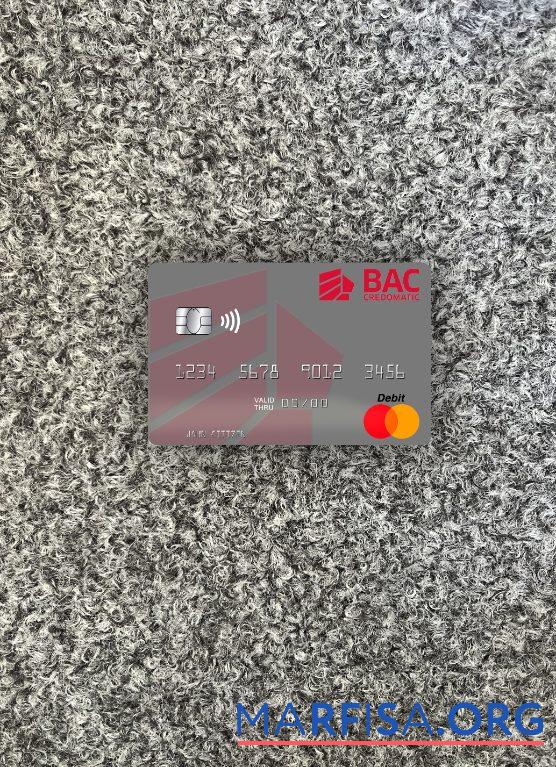 Никарагуа BAC Credomatic mastercard фотообраз Лицевая сторона образец