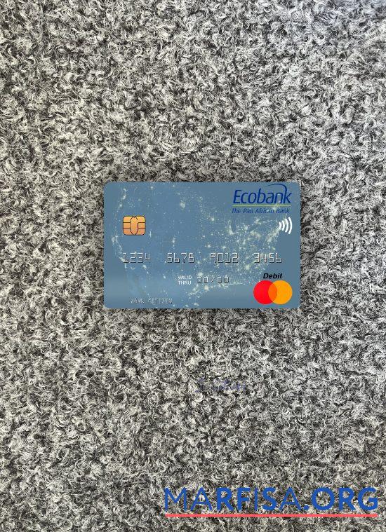 Нигер Ecobank mastercard фотообраз Лицевая сторона предпросмотр