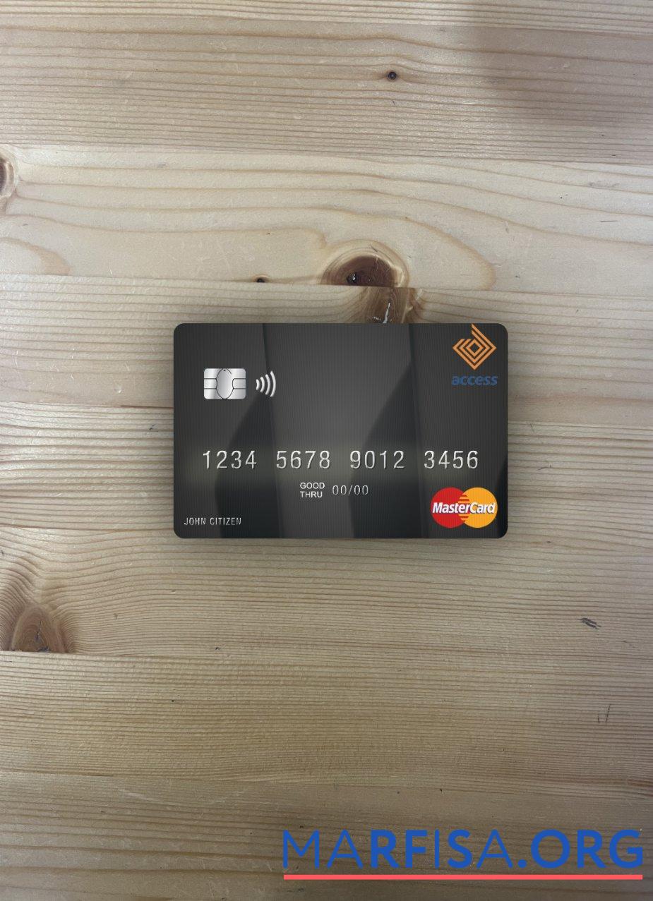 Нигерия Access Банковский Plc mastercard фотообраз Лицевая сторона дизайн