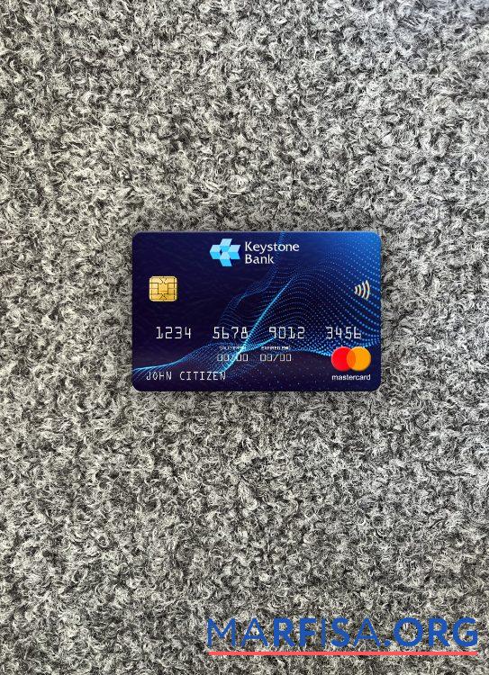 Нигерия Keystone Банковский mastercard фотообраз Лицевая сторона предпросмотр