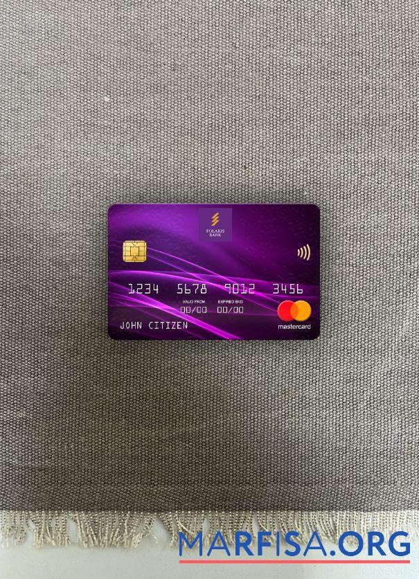 Нигерия Polaris Банковский mastercard фотообраз Лицевая сторона макет