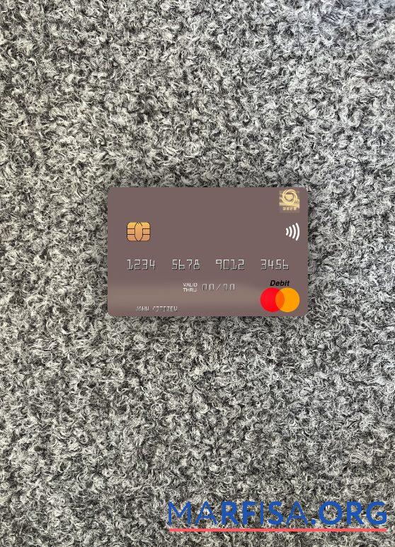 Северная Корея Daesong Банковский mastercard фотообраз Лицевая сторона макет