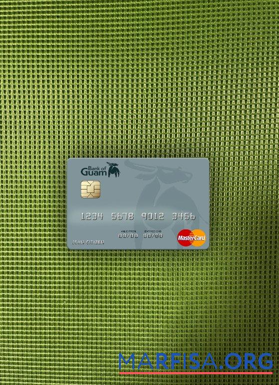 Палау Банковский of Guam mastercard фотообраз Лицевая сторона образец