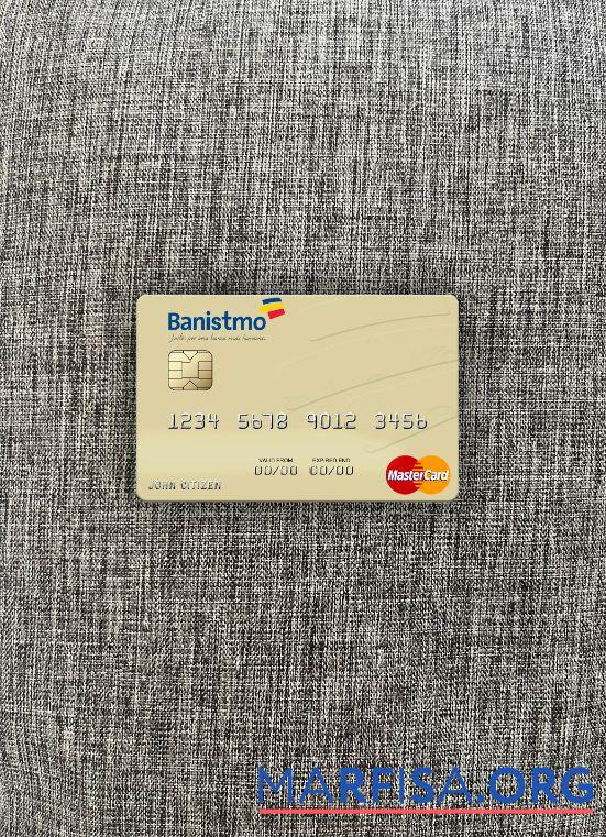 Панама Banco Banistmo mastercard фотообраз Лицевая сторона образец