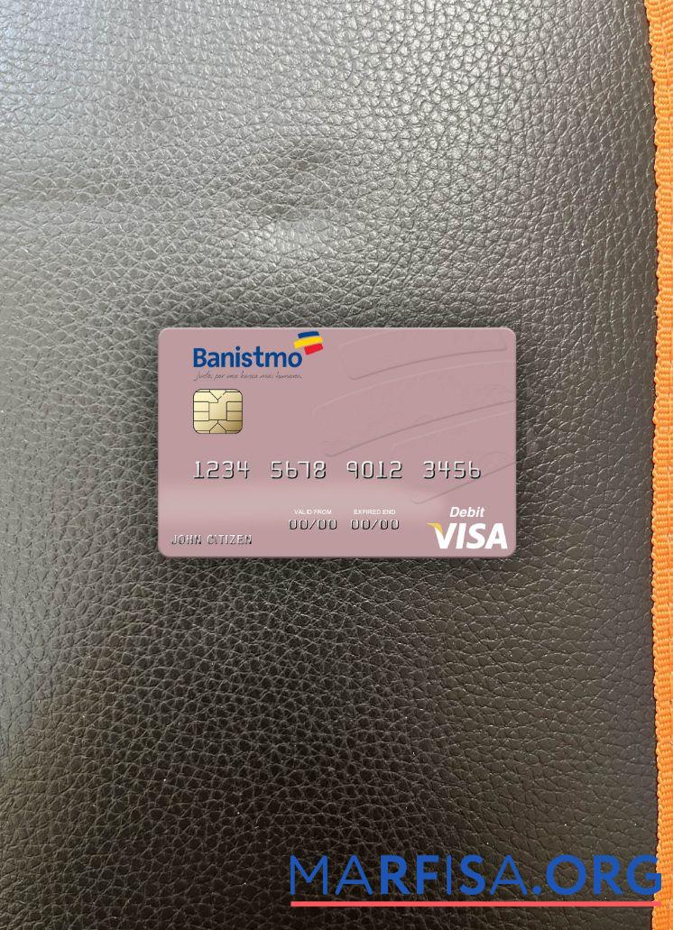 Панама Banco Banistmo Виза Дебет Карта фотообраз Лицевая сторона дизайн