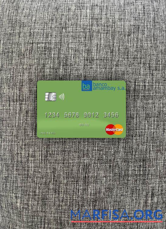 Парагвай Banco Amambay mastercard фотообраз Лицевая сторона дизайн