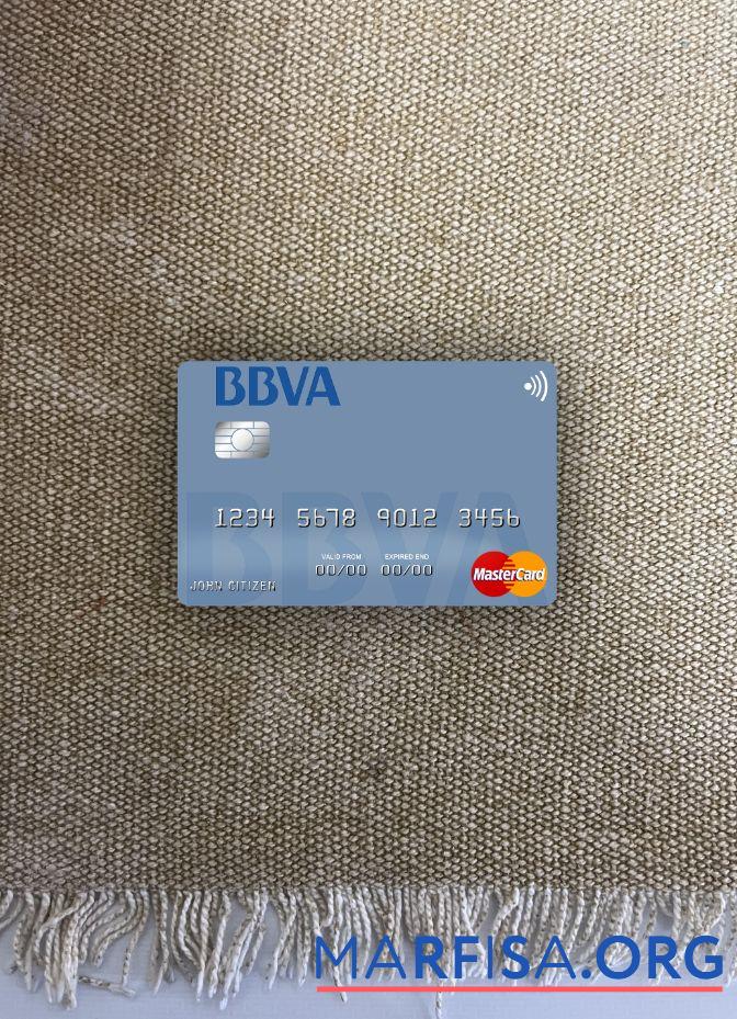 Парагвай Banco BBVA Банковский mastercard фотообраз Лицевая сторона макет
