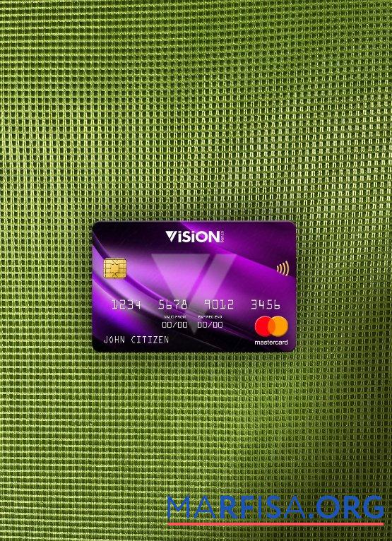 Парагвай Vision Banco Банковский mastercard фотообраз Лицевая сторона шаблон