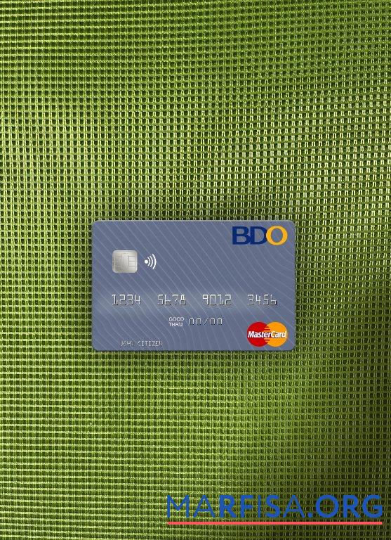 Филиппины Banco de Oro mastercard фотообраз Лицевая сторона макет