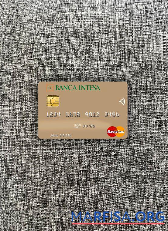 Польша Banca Intesa mastercard фотообраз Лицевая сторона предпросмотр