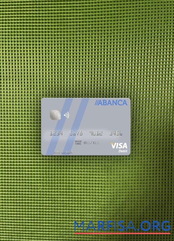Португалия Abanca Виза Дебет Карта фотообраз Лицевая сторона дизайн