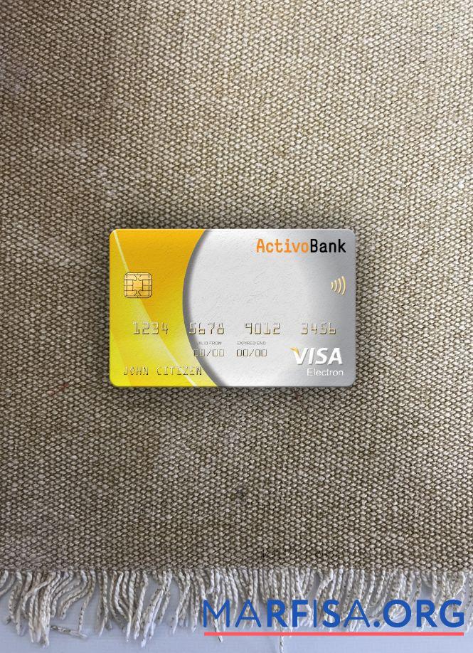 Португалия Activobank Виза electron Карта фотообраз Лицевая сторона образец