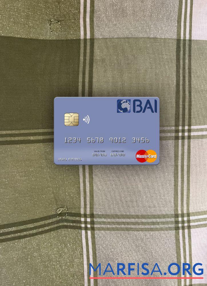 Португалия Banco BAI Europa mastercard фотообраз Лицевая сторона дизайн