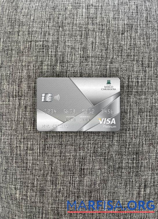 Португалия Banco Carregosa Банковский Виза platinum Карта фотообраз Лицевая сторона макет
