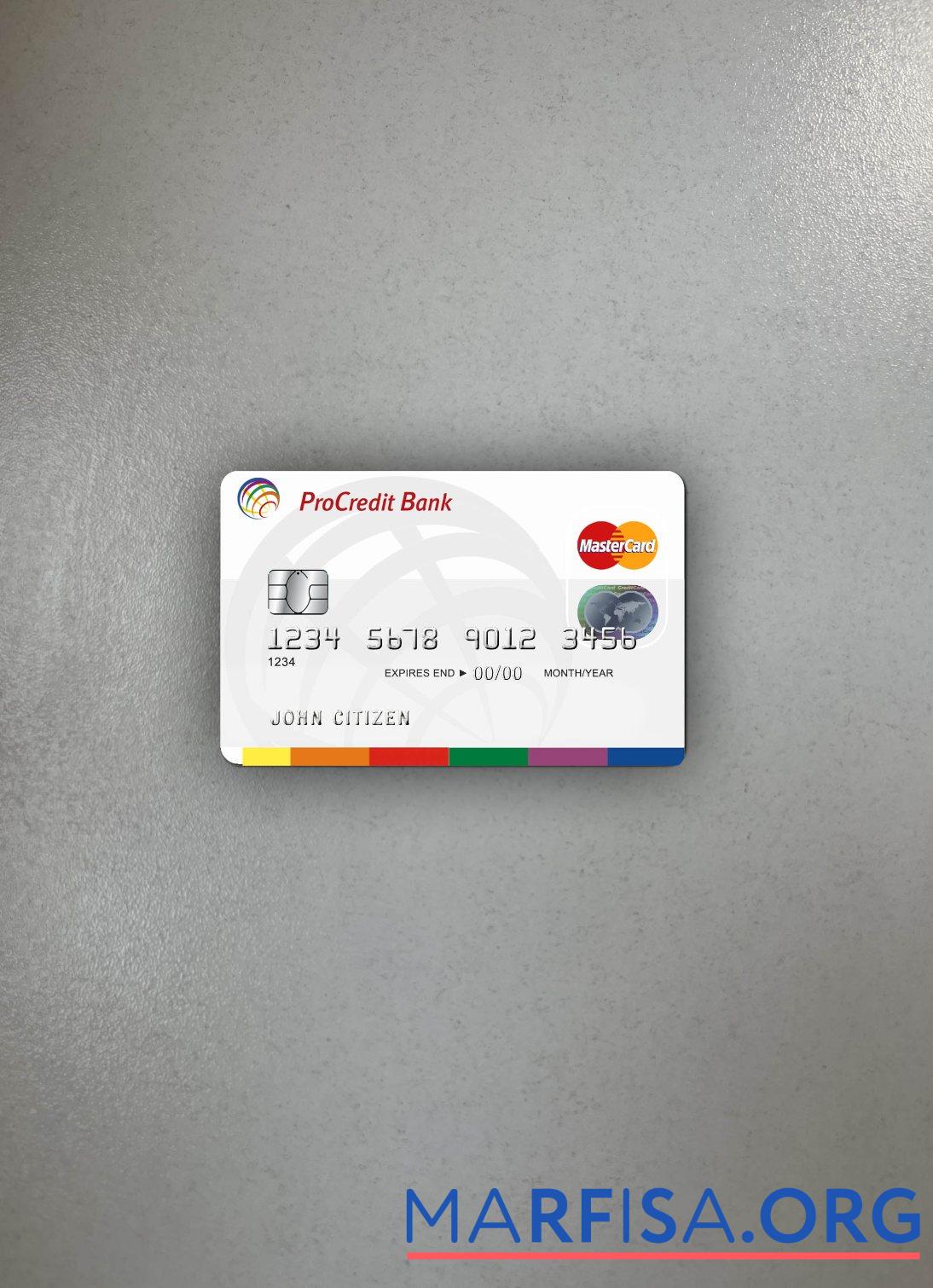 Румыния ProCredit MasterCard фотообраз Лицевая сторона дизайн