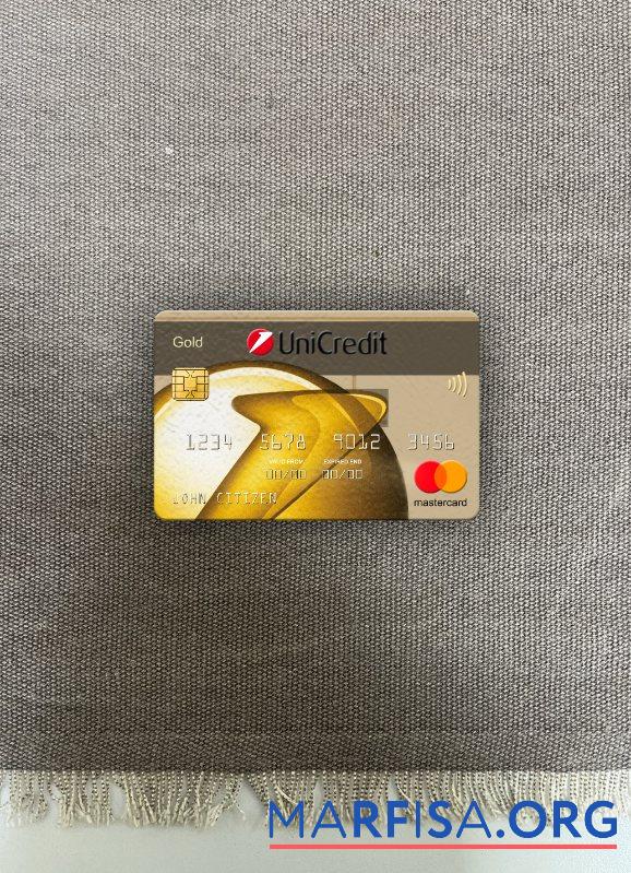 Румыния UniCredit Банковский mastercard gold фотообраз Лицевая сторона предпросмотр