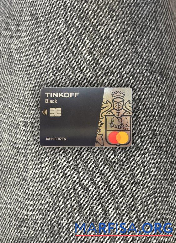 Россия Tinkoff Банковский mastercard фотообраз Лицевая сторона шаблон