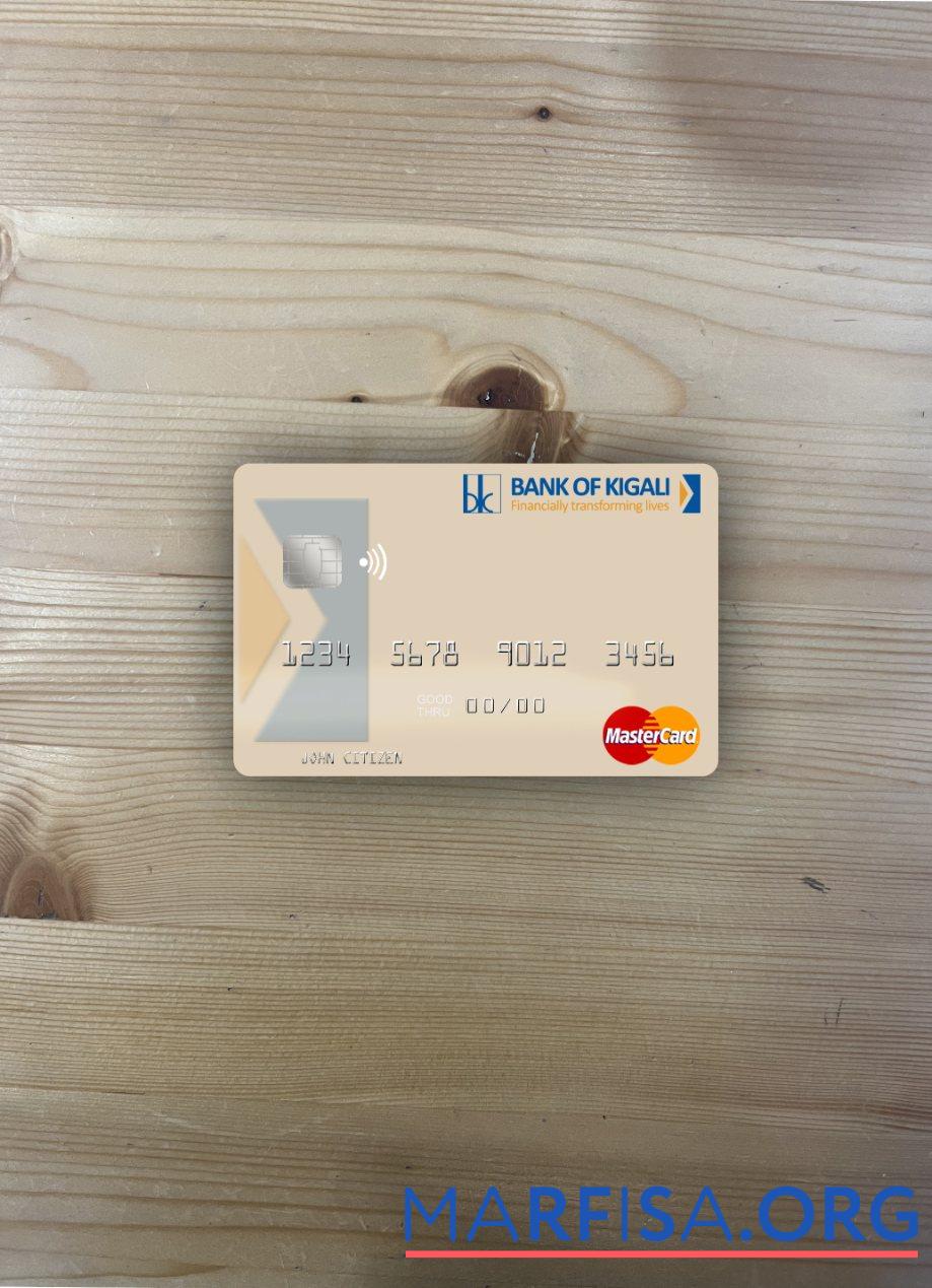 Руанда Банковский of Kigali mastercard фотообраз Лицевая сторона дизайн
