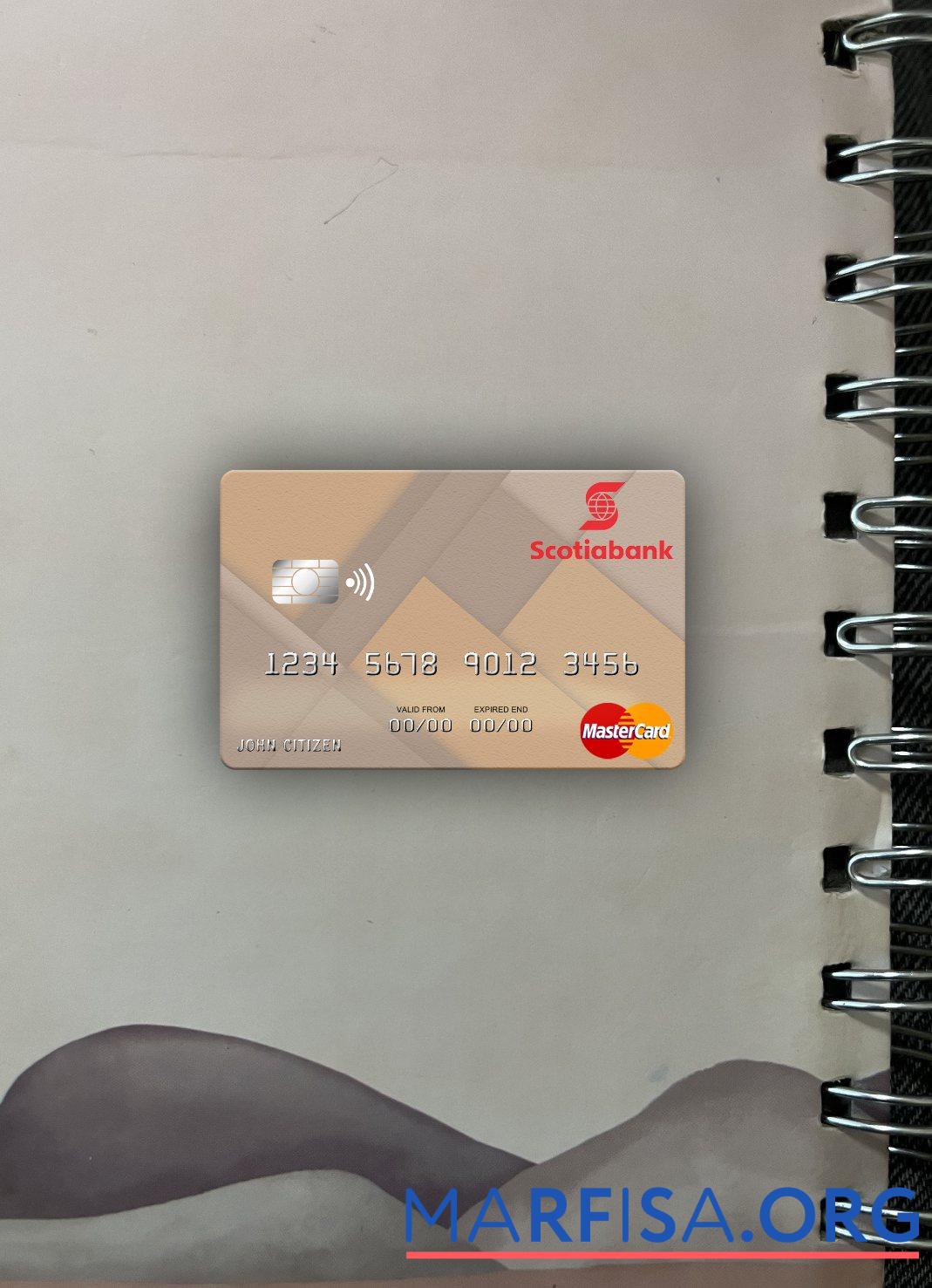 Saint Lucia Scotiabank mastercard фотообраз Лицевая сторона макет