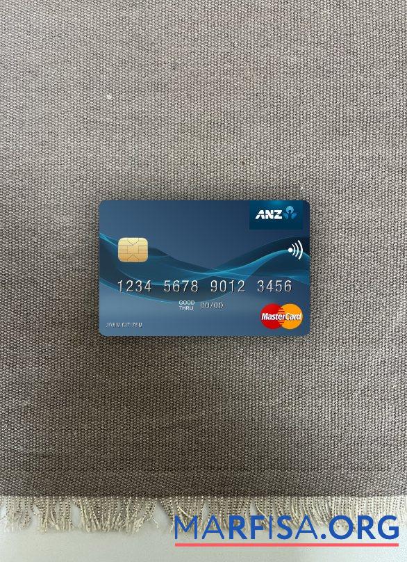 Самоа ANZ Банковский mastercard фотообраз Лицевая сторона образец