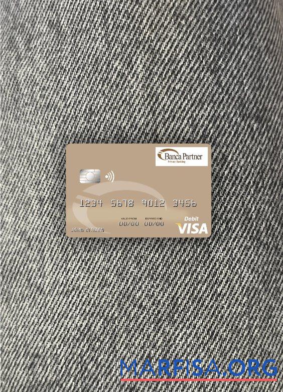 Сан-Марино Banca Partner Виза Дебет Карта фотообраз Лицевая сторона предпросмотр