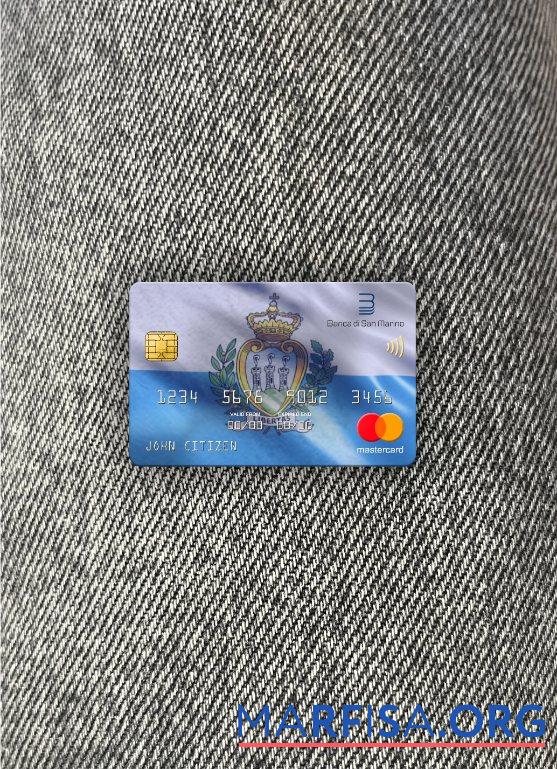 Сан-Марино Banca di Сан-Марино Банковский mastercard фотообраз Лицевая сторона предпросмотр