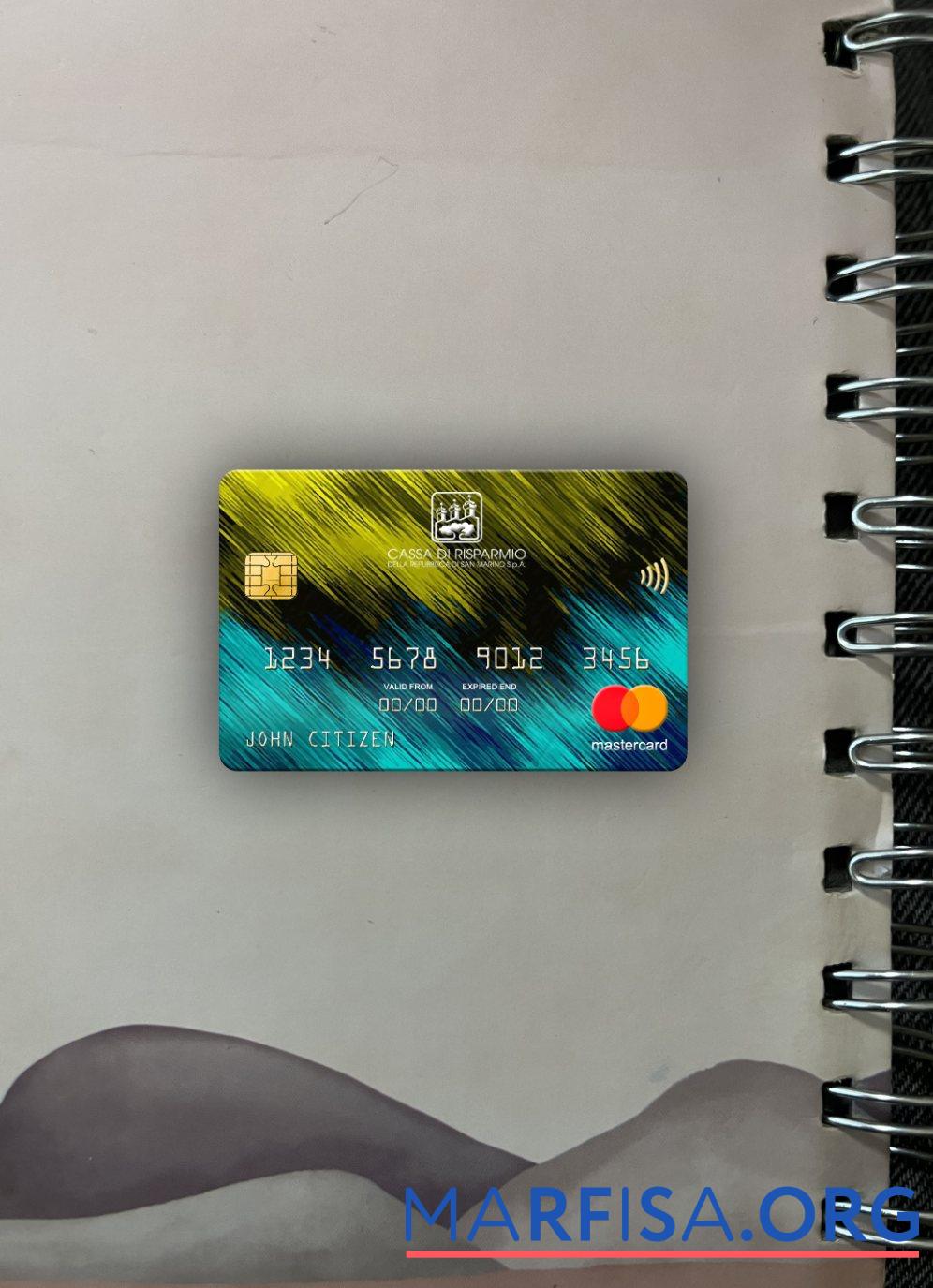 Сан-Марино Cassa di Risparmio Банковский mastercard фотообраз Лицевая сторона предпросмотр