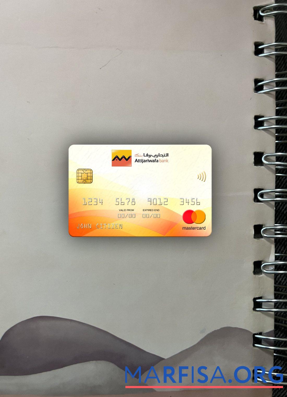Сенегал Attijariwafa Банковский mastercard фотообраз Лицевая сторона предпросмотр