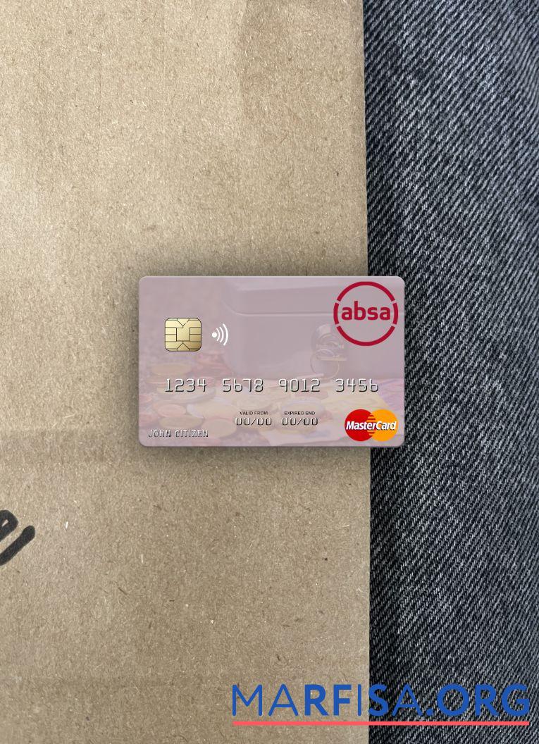 Сейшелы Absa Банковский Сейшелы mastercard фотообраз Лицевая сторона макет