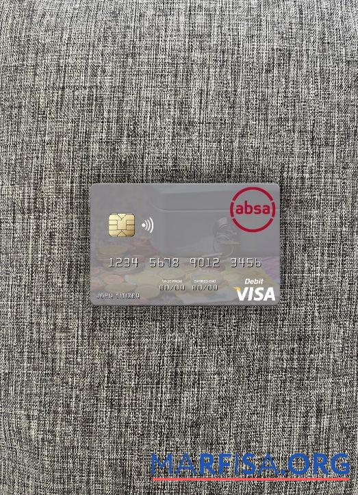 Сейшелы Absa Банковский Сейшелы Виза Дебет Карта фотообраз Лицевая сторона макет