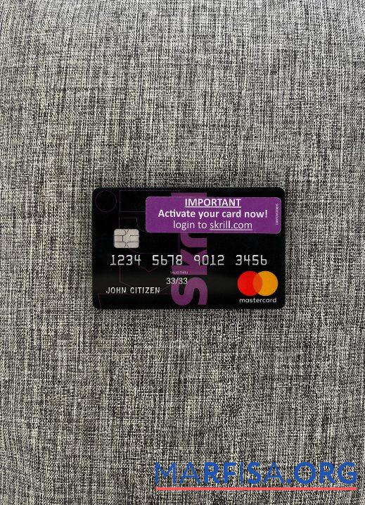 Skrill Mastercard 2 фотообраз Лицевая сторона предпросмотр