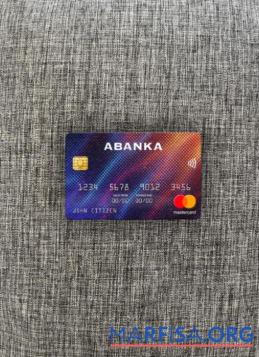 Словения Abanka d.d Банковский mastercard фотообраз Лицевая сторона дизайн