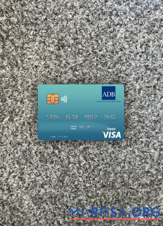 Соломоновы Острова ADB Банковский Виза Дебет Карта фотообраз Лицевая сторона предпросмотр