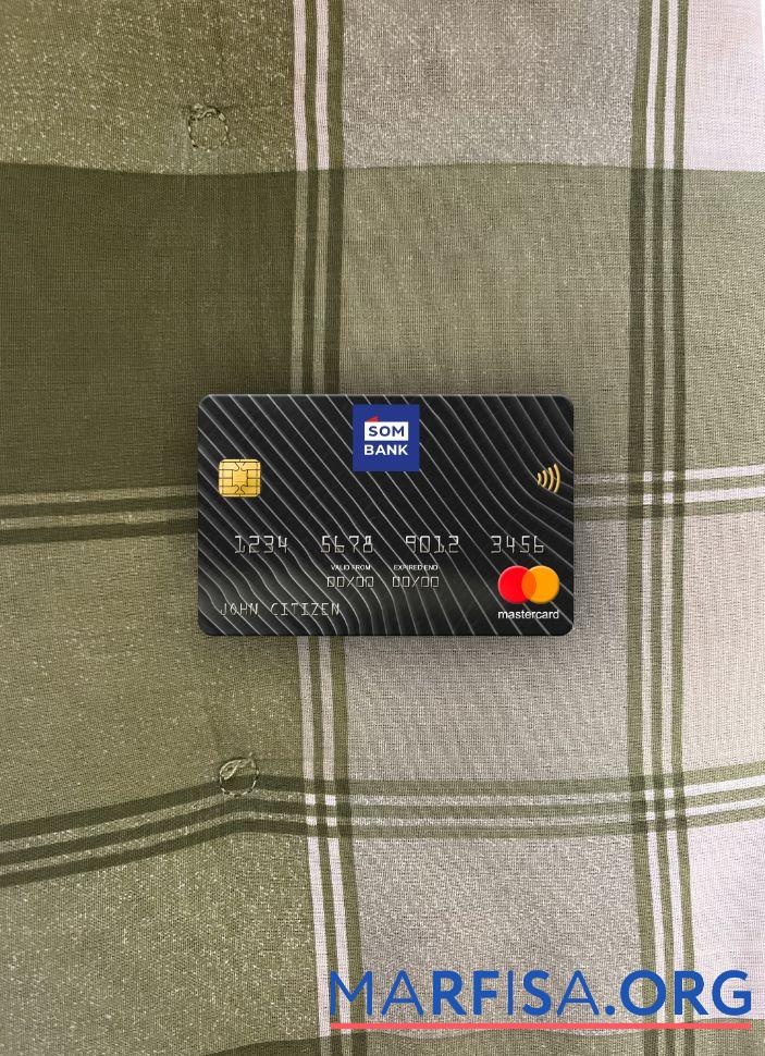 Сомали Sombank mastercard фотообраз Лицевая сторона макет
