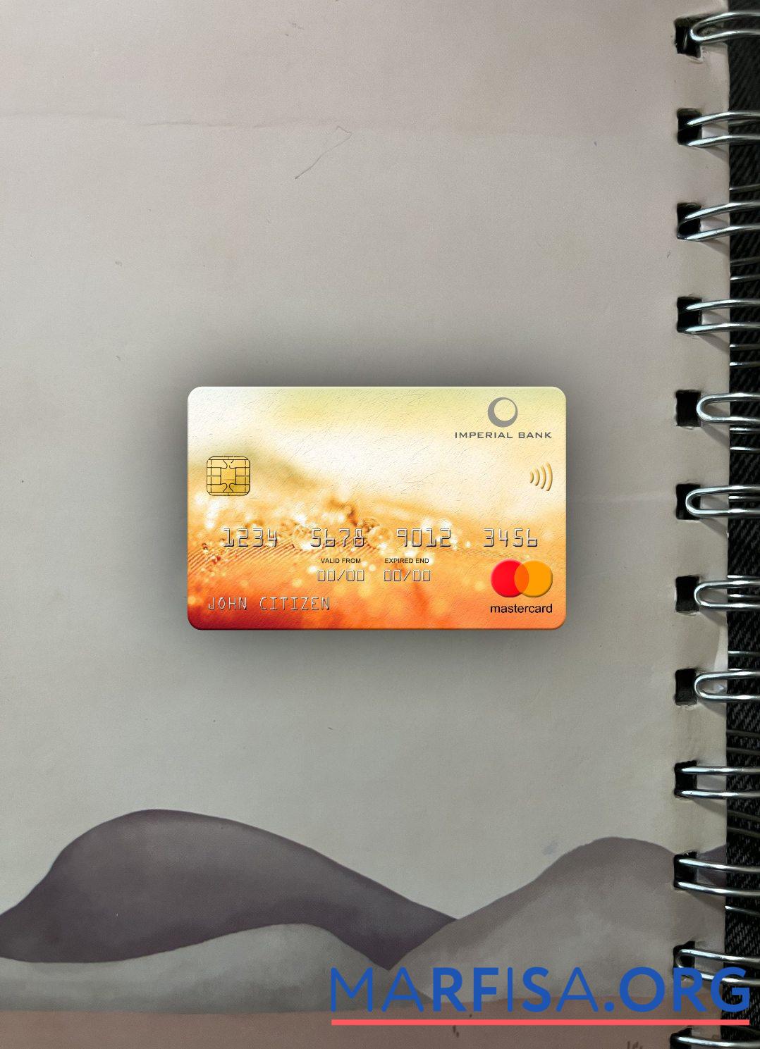 Южная Африка Imperial Банковский mastercard фотообраз Лицевая сторона макет