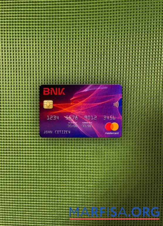 Южная Корея BNK Банковский mastercard фотообраз Лицевая сторона образец