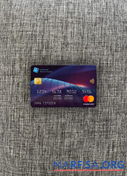 Южная Корея Industrial Банковский mastercard фотообраз Лицевая сторона макет
