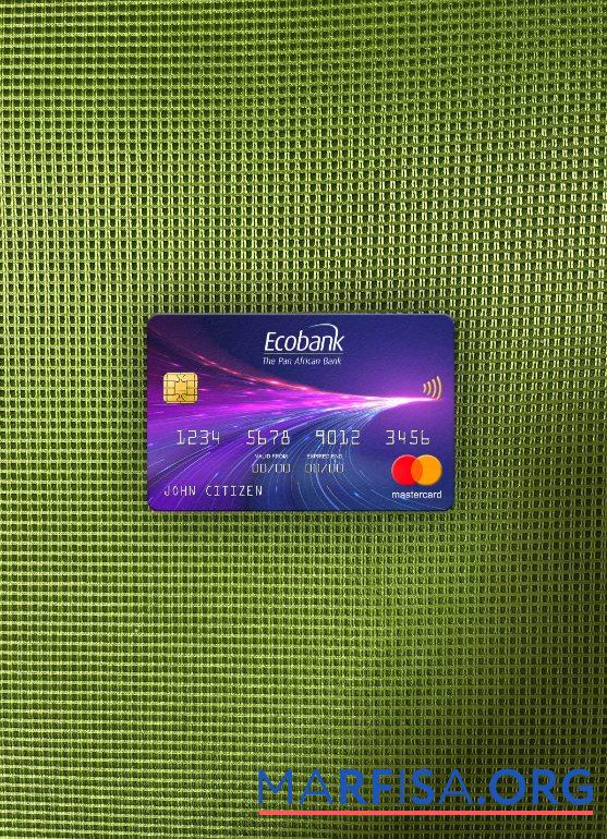 Южный Судан Ecobank mastercard фотообраз Лицевая сторона дизайн
